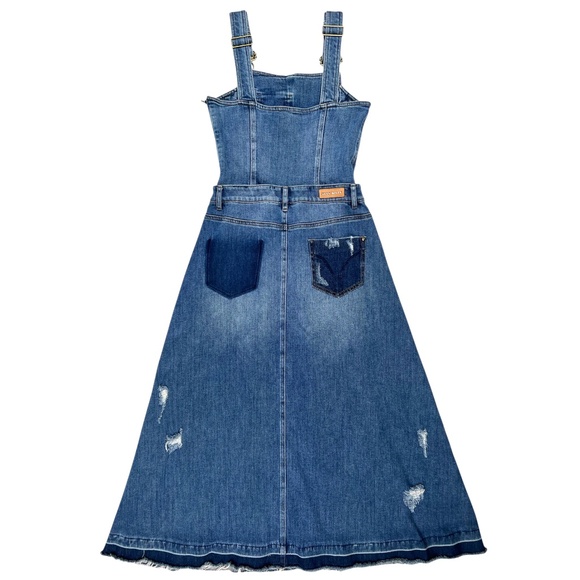 MISS SIXTY Denim Overall Dress Size Small - Picture 9 of 14